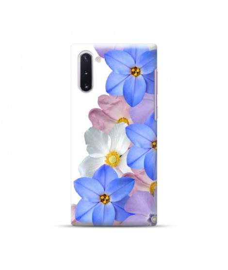 Coque souple  FLEURS BLEUES en gel pour SAMSUNG Galaxy NOTE 10