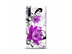 Coque souple  FLEURS MAUVES  en gel pour SAMSUNG Galaxy NOTE 10