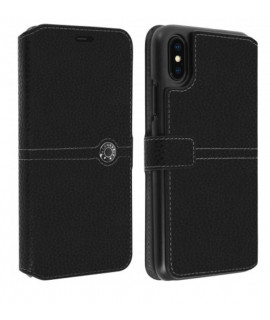 Etui rabattable original noir FACONNABLE iPhone X