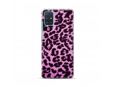 Coque Souple LEOPARD MAUVE en gel SAMSUNG GALAXY A51