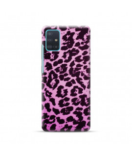 Coque Souple LEOPARD MAUVE en gel SAMSUNG GALAXY A51