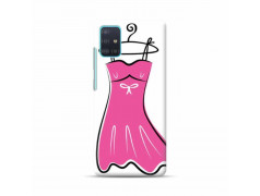 Coque Souple PETITE ROBE ROSE en gel SAMSUNG GALAXY A51