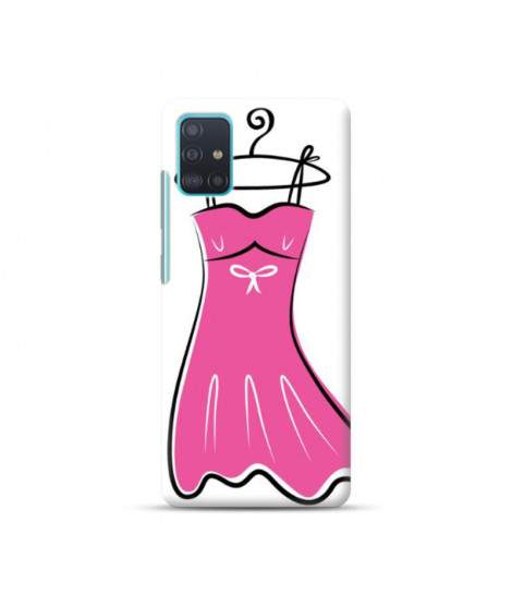 Coque Souple PETITE ROBE ROSE en gel SAMSUNG GALAXY A51