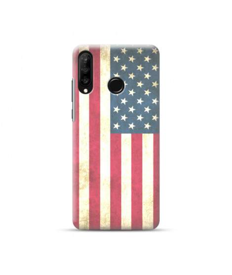 Coque Souple USA FLAG en gel  pour HUAWEI P30 lite