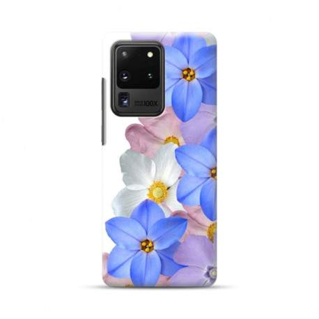 Coque FLEURS BLEUES pour SAMSUNG GALAXY S20 Ultra