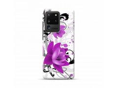 Coque FLEURS MAUVES pour SAMSUNG GALAXY S20 Ultra