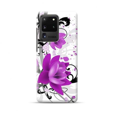 Coque FLEURS MAUVES pour SAMSUNG GALAXY S20 Ultra