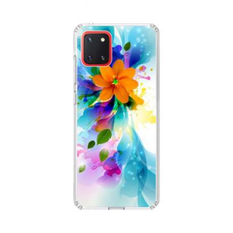 Coque souple Fleur orange en gel pour SAMSUNG Galaxy NOTE 10 Lite