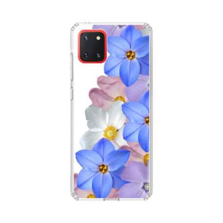 Coque souple Fleur bleue en gel pour SAMSUNG Galaxy NOTE 10 Lite