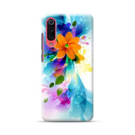 Coque Fleur orange en gel pour XIAOMI MI9