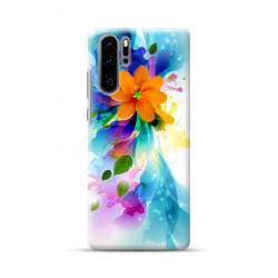 Coque Souple Fleur orange pour HUAWEI P30 Pro