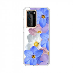 Coque Souple Fleurs bleues pour HUAWEI P40