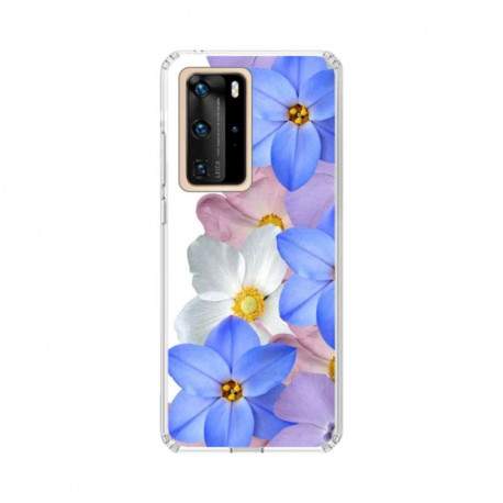 Coque Souple Fleurs bleues pour HUAWEI P40