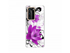 Coque Souple Fleurs mauves pour HUAWEI P40