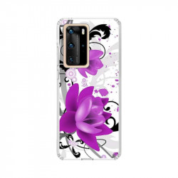 Coque Souple Fleurs mauves pour HUAWEI P40