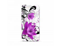 Coque souple Fleurs mauves pour Iphone SE 2020