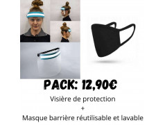 Pack visière de protection + masque lavable