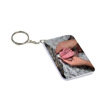 Porte clés rectangle personnalisable en bois Porte clés rectangle personnalisable en bois