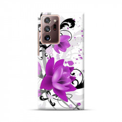 Coque souple SAMSUNG NOTE 20 Fleurs mauves