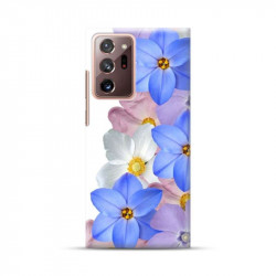 Coque gel SAMSUNG NOTE 20 ULTRA Fleurs bleues