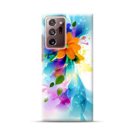 Coque souple SAMSUNG A41 Fleurs oranges