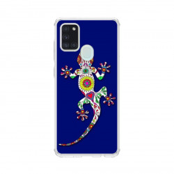 Coque souple samsung A21S salamandre bleue en gel