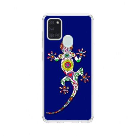 Coque souple samsung A21S salamandre bleue en gel