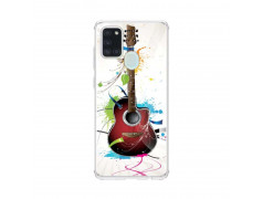 Coque souple samsung A21S Guitare en gel