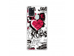 Coque souple samsung A21S love Rock en gel