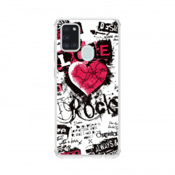 Coque souple samsung A21S love Rock en gel