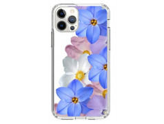 Coque souple iPhone 12 Pro Max Fleurs bleues