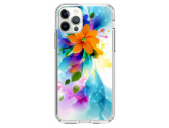 Coque souple iPhone 12 Pro Max Fleurs oranges