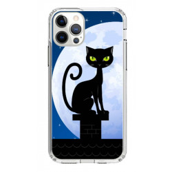 Coque souple iPhone 12 Black Cat