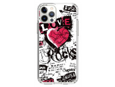 Coque souple iPhone 12 love Rock