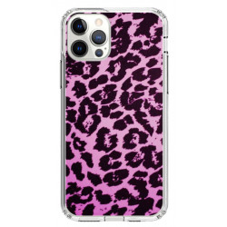 Coque souple iPhone 12 Leopard Rose