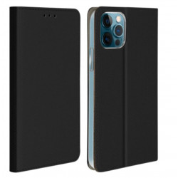 Etui cuir noir portefeuille iPhone 12