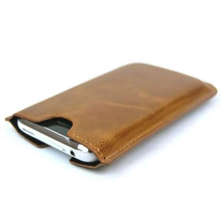 Etui cuir marron pour Iphone