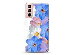 Coque Souple fleur bleue en gel pour SAMSUNG GALAXY S21