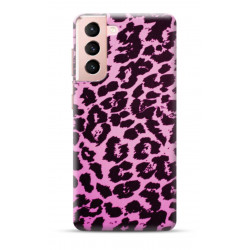 Coque Souple Leopard mauve en gel pour SAMSUNG GALAXY S21