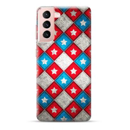 Coque Souple Bleu Blanc Rouge en gel pour SAMSUNG GALAXY S21+