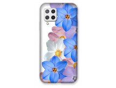 Coque souple SAMSUNG A42 Fleurs Bleues