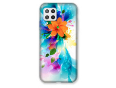 Coque souple SAMSUNG A42 Fleurs oranges