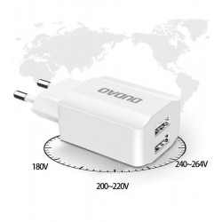 Chargeur Dudao double USB à charge rapide 5V/2.4A