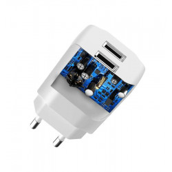 Chargeur Dudao double USB à charge rapide 5V/2.4A