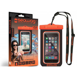 Pochette étanche SEAWAG noire et orange pour smartphones