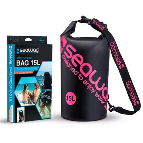 Sac étanche SEAWAG waterproof 15 Litres Noir et Rose