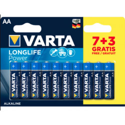 10 PILES Longlife 1,5 V LR06/AA VARTA