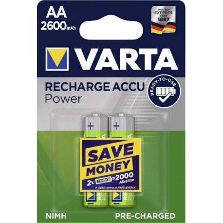 2 PILES VARTA rechargables AA/HR6 1.5V
