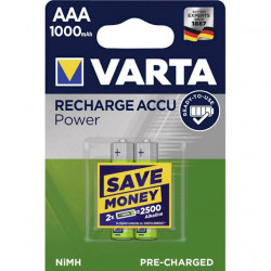 2 PILES VARTA rechargables AAA/HR03 1.5V