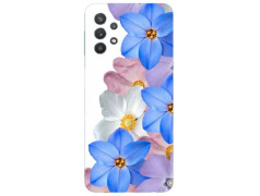 Coque souple Fleurs Bleues en gel Samsung Galaxy A32 5G